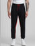 Black & Red Mid Rise Colourblocked Sweatpants_409411+3